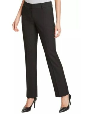 NWT Ann Taylor Factory Signature Trouser Pant Size 12 Black Stretch Office Work